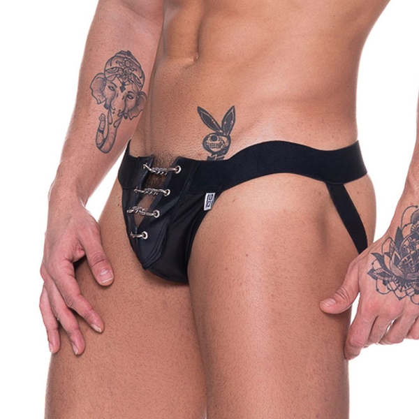 JOCKSTRAPP COURO C/ CORRENTES FRONTAL SD CLOTHING