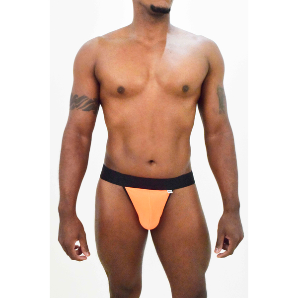 JOCKSTRAP FIO LARANJA COM ELASTICO PRETO SD CLOTHING