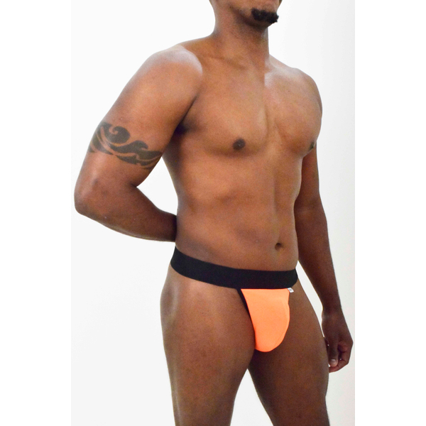 JOCKSTRAP FIO LARANJA COM ELASTICO PRETO SD CLOTHING