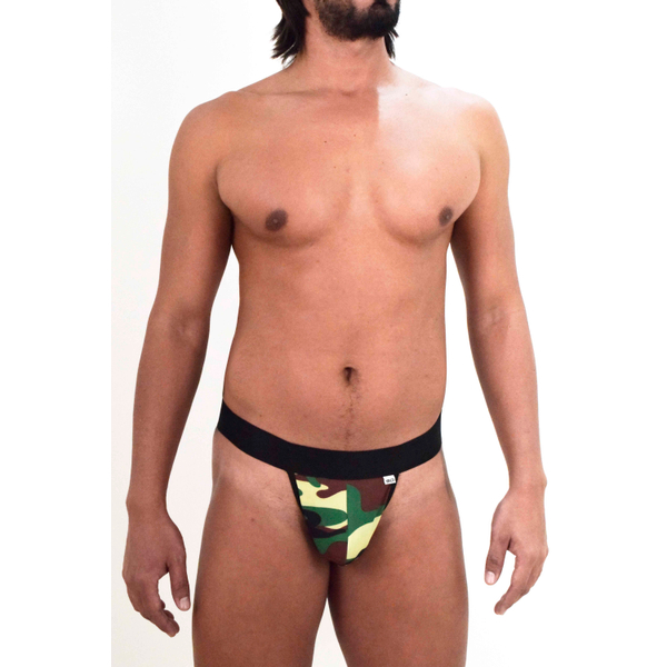 JOCKSTRAP FIO CAMUFLADO COM ELASTICO PRETO SD CLOTHING