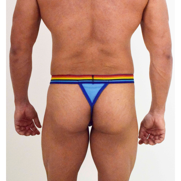 JOCKSTRAP FIO AZUL BEBÊ COM ELASTICO ARCO IRIS SD CLOTHING