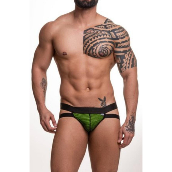 JOCKSTRAP ARRASTAO PRETO COM FORRO VERDE SD CLOTHING