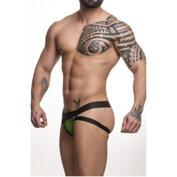 JOCKSTRAP ARRASTAO PRETO COM FORRO VERDE SD CLOTHING