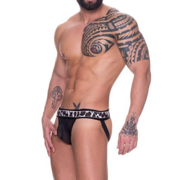 JOCKSTRAP ARRASTAO PRETO COM ELÁSTICO ONÇA SD CLOTHING