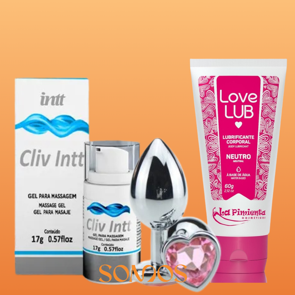 KIT PRECIOSO SEM DOR JOIA CORAÇÃO COM CLIV