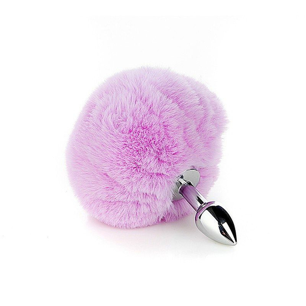 KIT PLUG P RABO DE POMPOM LILAS