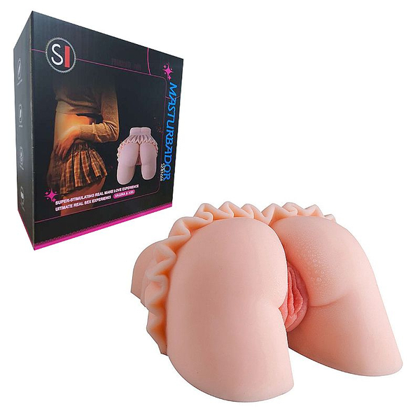 MASTURBADOR MASCULINO FORMATO BUNDA COM VAGINA E ANUS EM CYBERSKIN