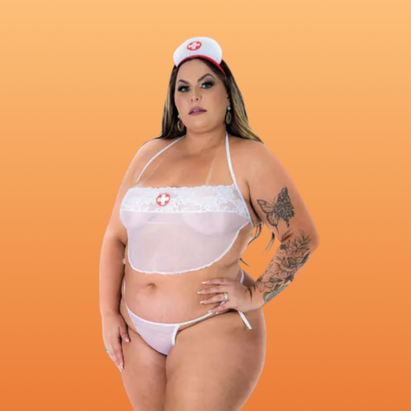 MINI FANTASIA MÉDICA SEXY PLUS SIZE PIMENTA SEXY
