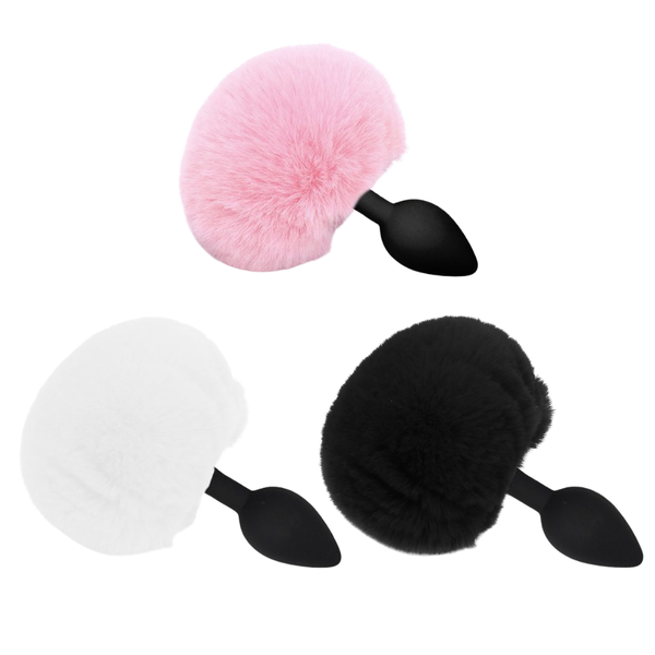 PLUG ANAL M EM SILICONE COM POMPOM