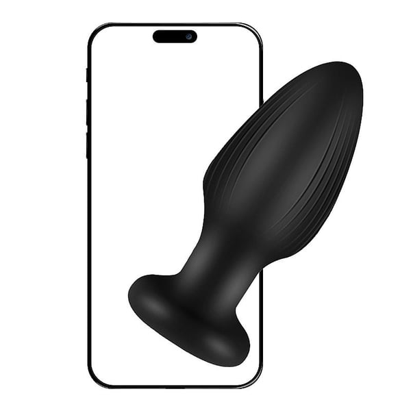 PLUG ANAL EM SILICONE COM ROTAÇÃO E LED