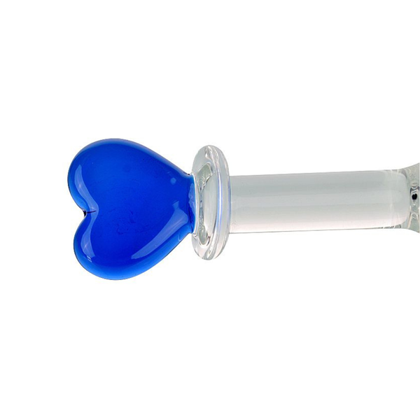 PLUG ANAL DE VIDRO COM BASE CORAÇÃO