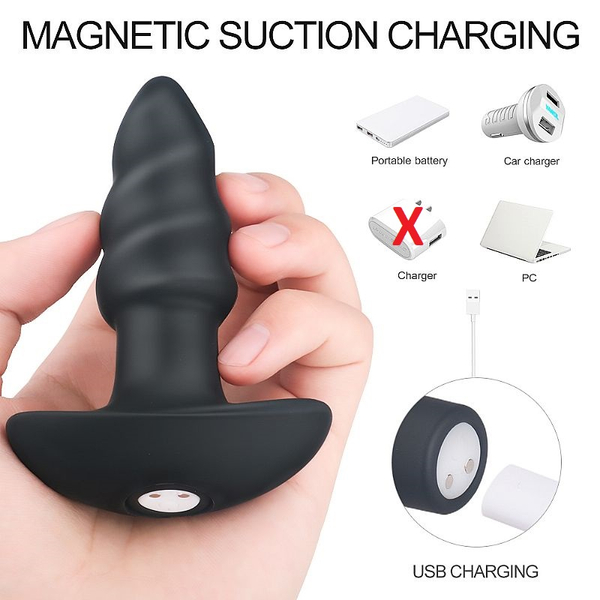 PLUG ANAL COM VIBRO RECARREGAVEL E CONTROLE REMOTO S-HANDE
