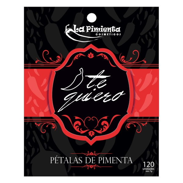 PETALA FORMATO DE PIMENTA 120 UN MORANGO COM CHAMP LA PIMIENTA