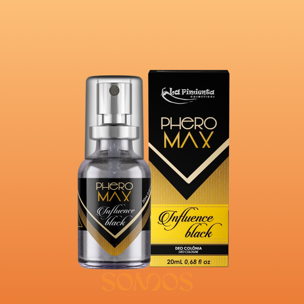 PERFUME PHERO MAX INFLUENCE BLACK MASCULINO 20ML LA PIMIENTA