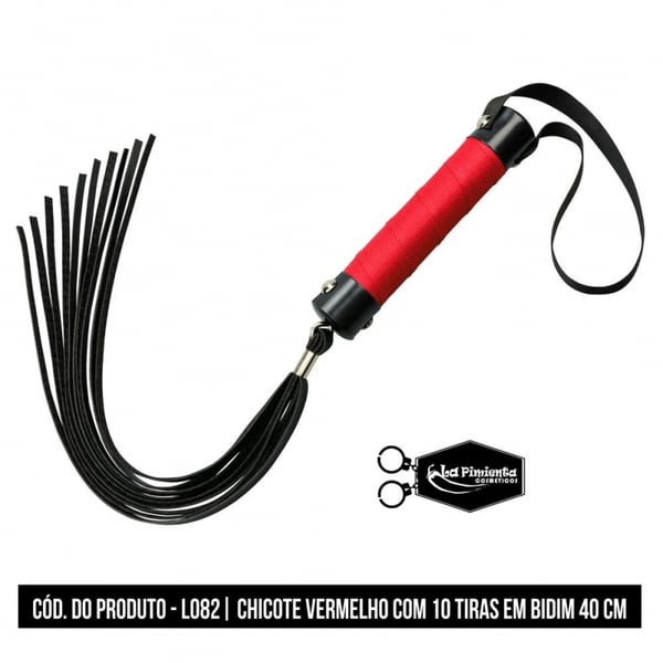 CHICOTE VERMELHO 10 TIRAS DE 40CM LA PIMIENTA