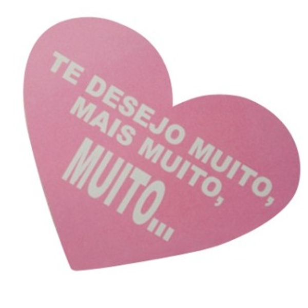 CARTÃO CORAÇÃO ROSA TE DESEJO MUITO