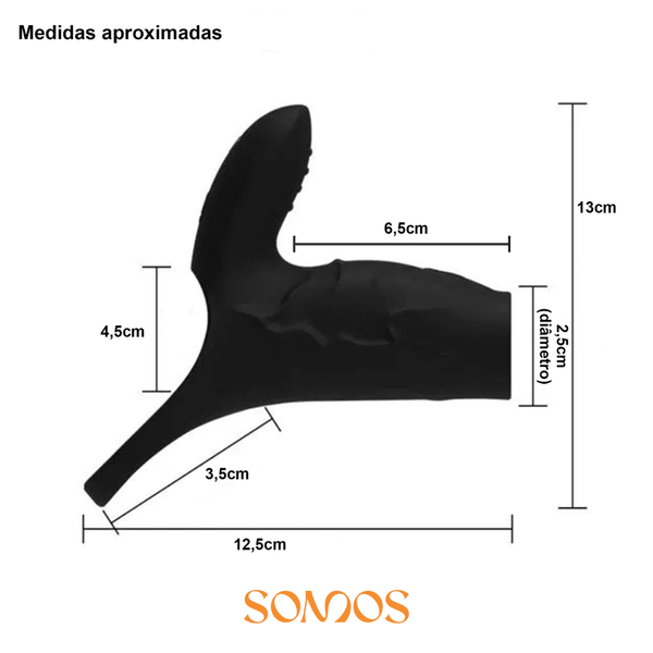 CAPA COM ANEL E ESTIMULADOR DE CLITÓRIS RECARREGÁVEL