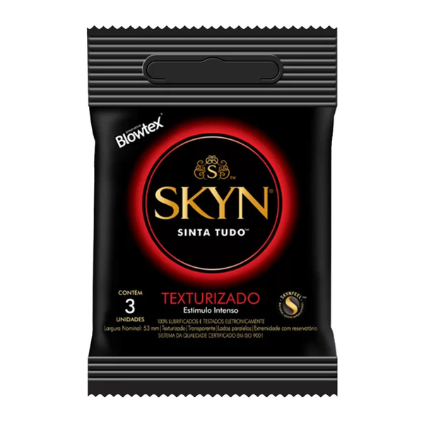 PRESERVATIVO SKYN TEXTURIZADO SEM LATEX 3 UNIDADES BLOWTEX
