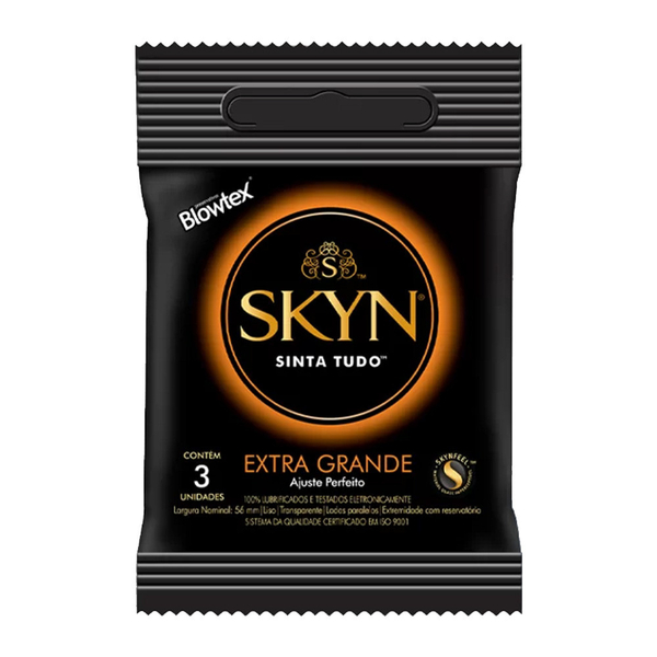 PRESERVATIVO SKYN EXTRA GRANDE SEM LATEX 3 UNIDADES BLOWTEX