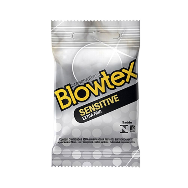 PRESERVATIVO SENSITIVE EXTRA FINO 3 UNIDADES BLOWTEX