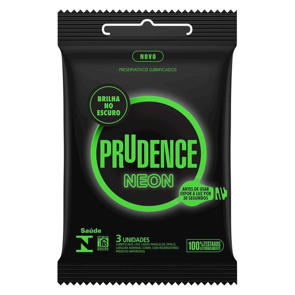 PRESERVATIVO NEON 3 UNIDADES PRUDENCE