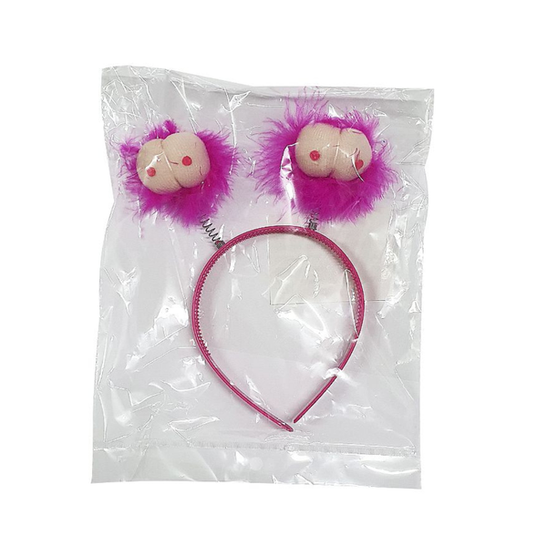 TIARA COM PEITOS DE PELUCIA