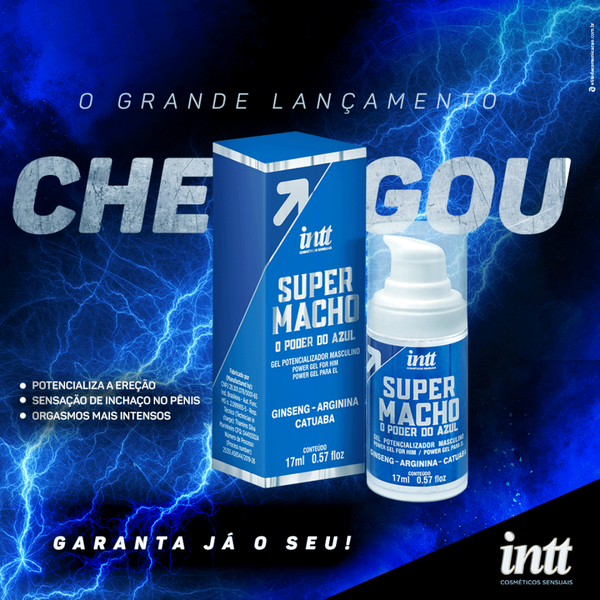 SUPER MACHO O PODER DO AZUL GEL POTENCIALIZADOR MASCULINO 17 ML INTT
