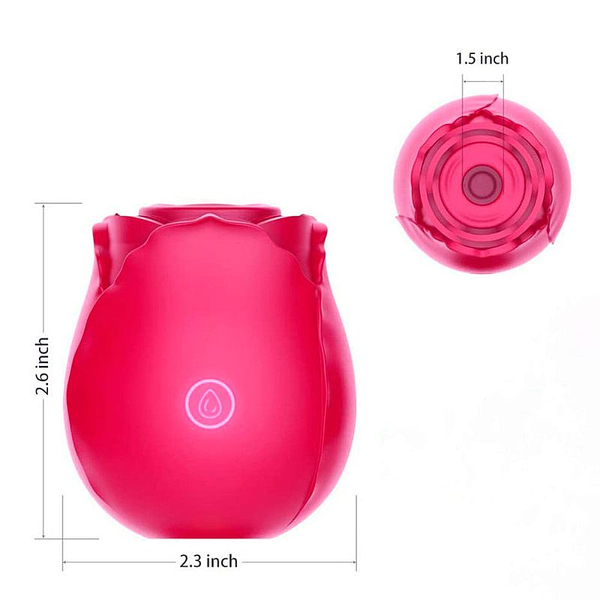 ROSA ESTIMULADORA DE CLITORIS COM ONDAS DE PRESSÃO RECARREGAVEL COR ROSA