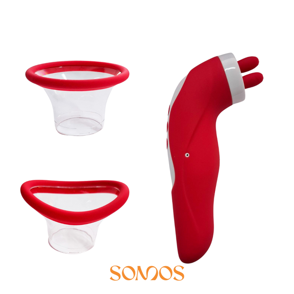 VIBRADOR DE SUCÇÃO COM ESTIMULADOR RECARREGÁVEL