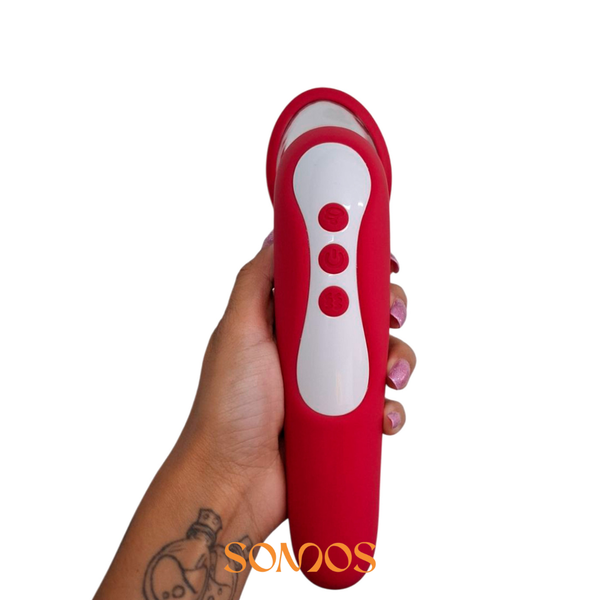 VIBRADOR DE SUCÇÃO COM ESTIMULADOR RECARREGÁVEL