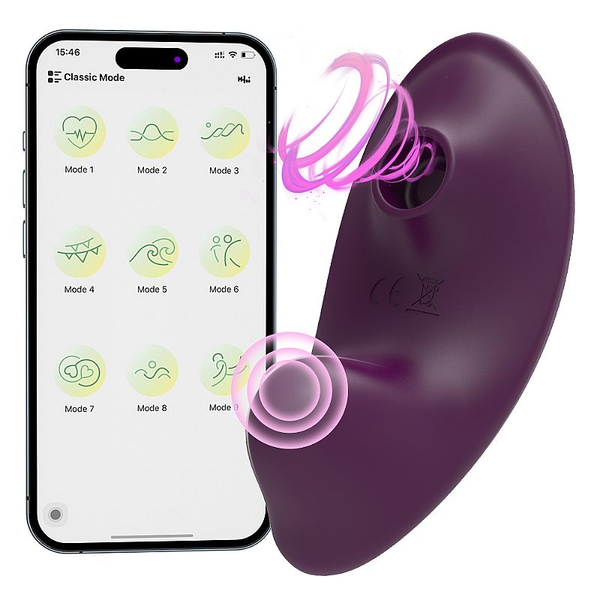 VIBRADOR DE CALCINHA COM ONDAS DE PRESSÃO E CONTROLE POR APP