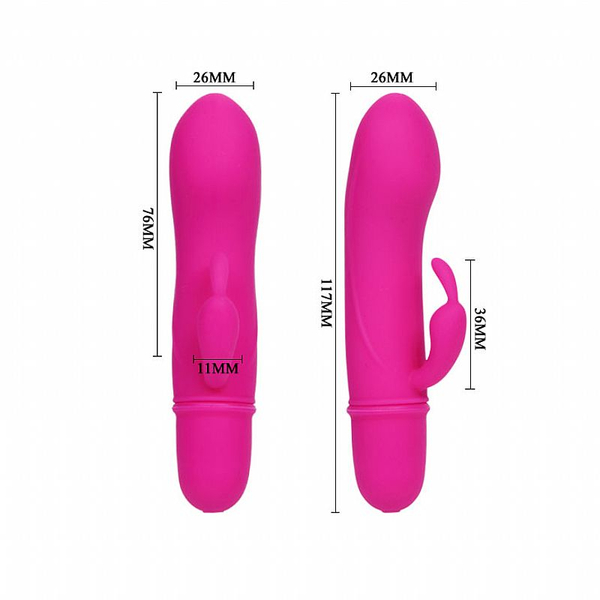 VIBRADOR CAESAR SILICONE 10 NIVEIS DE VIBRAÇÃO PRETTY LOVE
