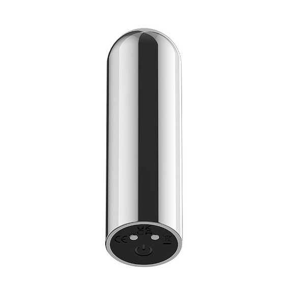 VIBRADOR BULLET PRATA RECARREGAVEL 10 VELOCIDADES