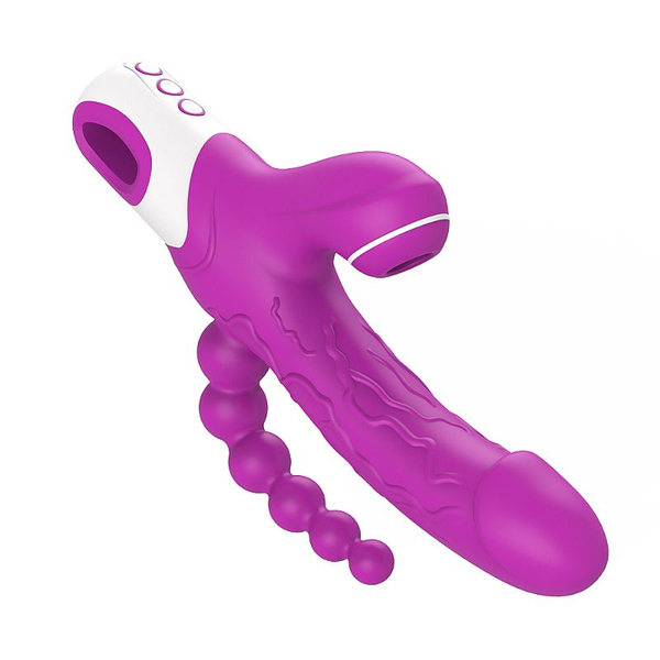 VIBRADOR TRIPLO ESTÍMULO EROS COM ONDAS DE PRESSÃO