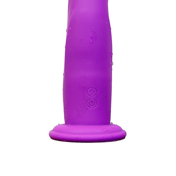 VIBRADOR PONTO G E CLITORIS COM ROTAÇÃO E VENTOSA ROXO