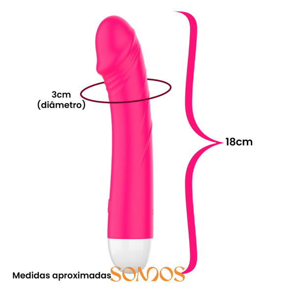 VIBRADOR PONTO G COM GLANDE RECARREGÁVEL