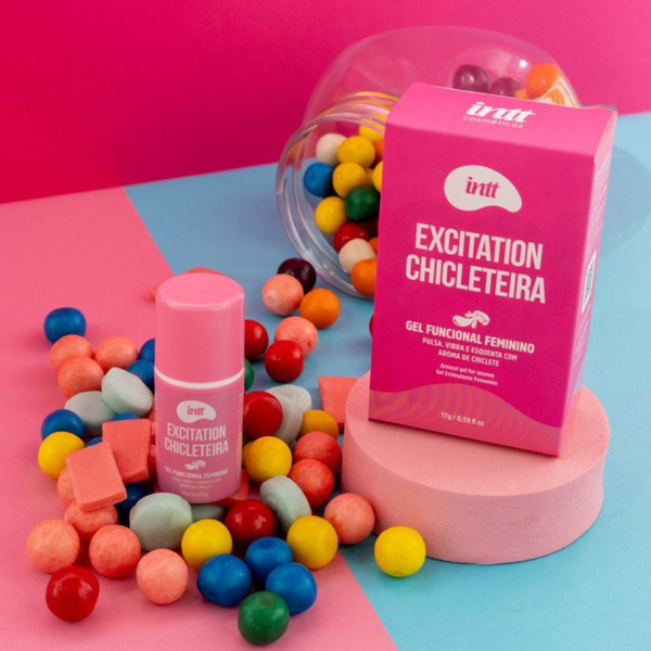 EXCITATION CHICLETEIRA PULSA VIBRA E ESQUENTA 17G INTT