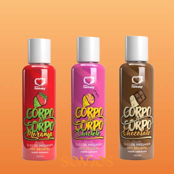CORPO A CORPO ÓLEO DE MASSAGEM HOT BEIJÁVEL 100ML SEXY FANTASY