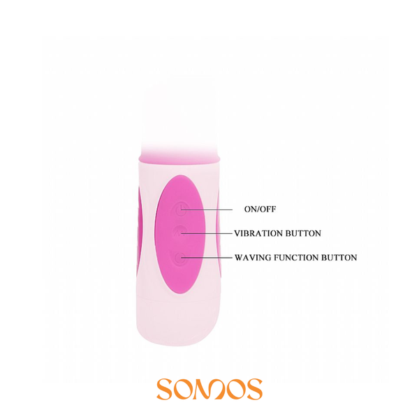 VIBRADOR ROTATIVO TRIPLO PRAZER PRETTY LOVE