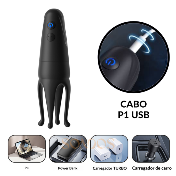 ESTIMULADOR DE GLANDE RECARREGAVEL EM SILICONE