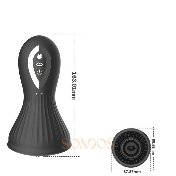 BOMBA VAGINAL EM SILICONE COM VIBRAÇÃO RECARREGAVEL