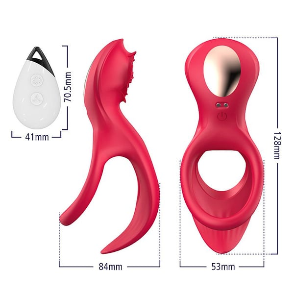 ANEL PENIANO DUPLO PARA TESTICULOS E CLITORIS RECARREGAVEL