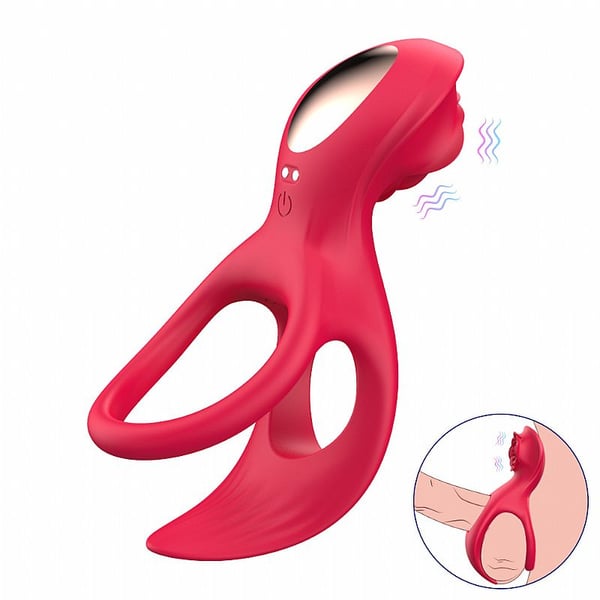 ANEL PENIANO DUPLO PARA TESTICULOS E CLITORIS RECARREGAVEL