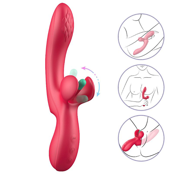 VIBRADOR PONTO G E CLITORIS COM SLAP RECARREGAVEL