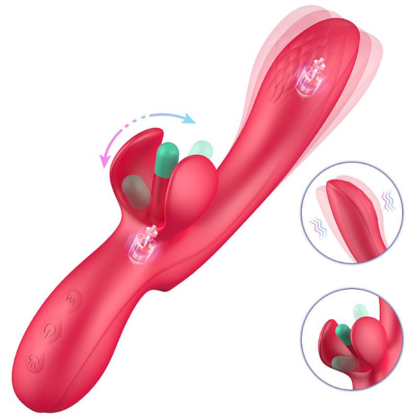 VIBRADOR PONTO G E CLITORIS COM SLAP RECARREGAVEL