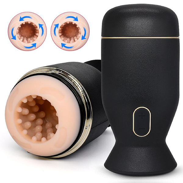 MASTURBADOR COPO EM CYBERSKIN COM ROTAÇÃO RECARREGAVEL