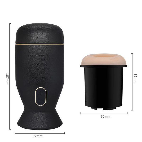 MASTURBADOR COPO EM CYBERSKIN COM ROTAÇÃO RECARREGAVEL