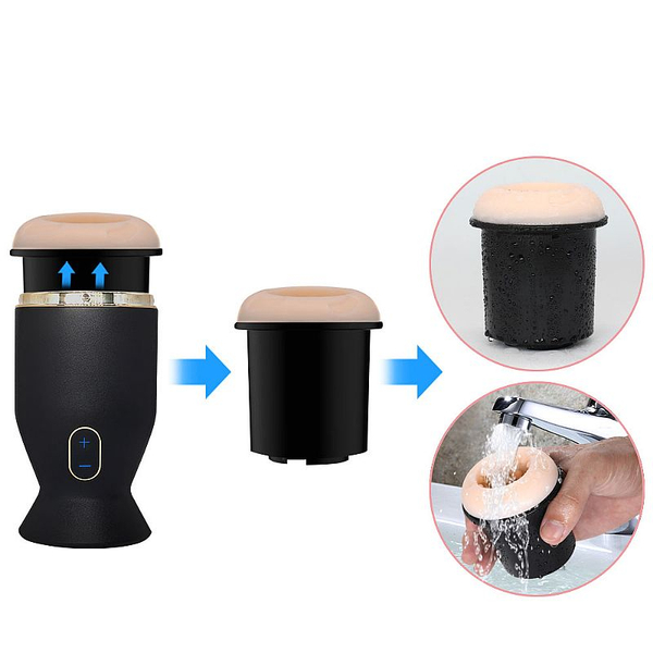 MASTURBADOR COPO EM CYBERSKIN COM ROTAÇÃO RECARREGAVEL