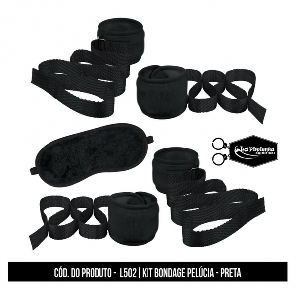 KIT BONDAGE EM PELÚCIA LA PIMIENTA