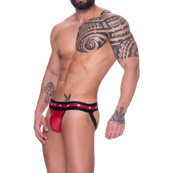 JOCKSTRAPP CIRRE VERMELHO COM ELASTICO DUPLO COM ESTRELA SD CLOTHING